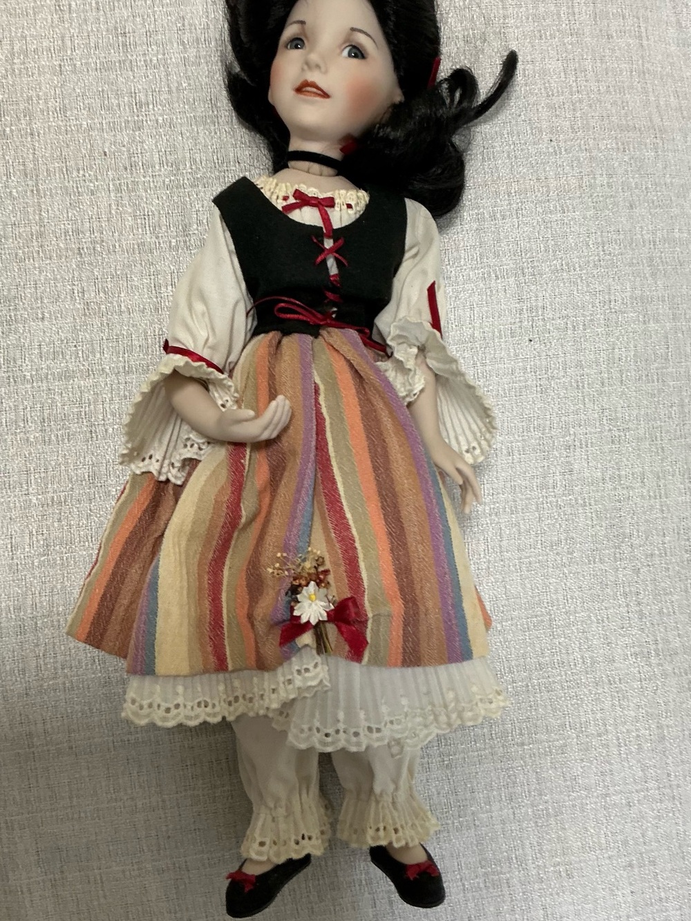 Edwin M Knowles Snow White Porcelain Doll Heroines Fairy Tale Forest Vintage Box